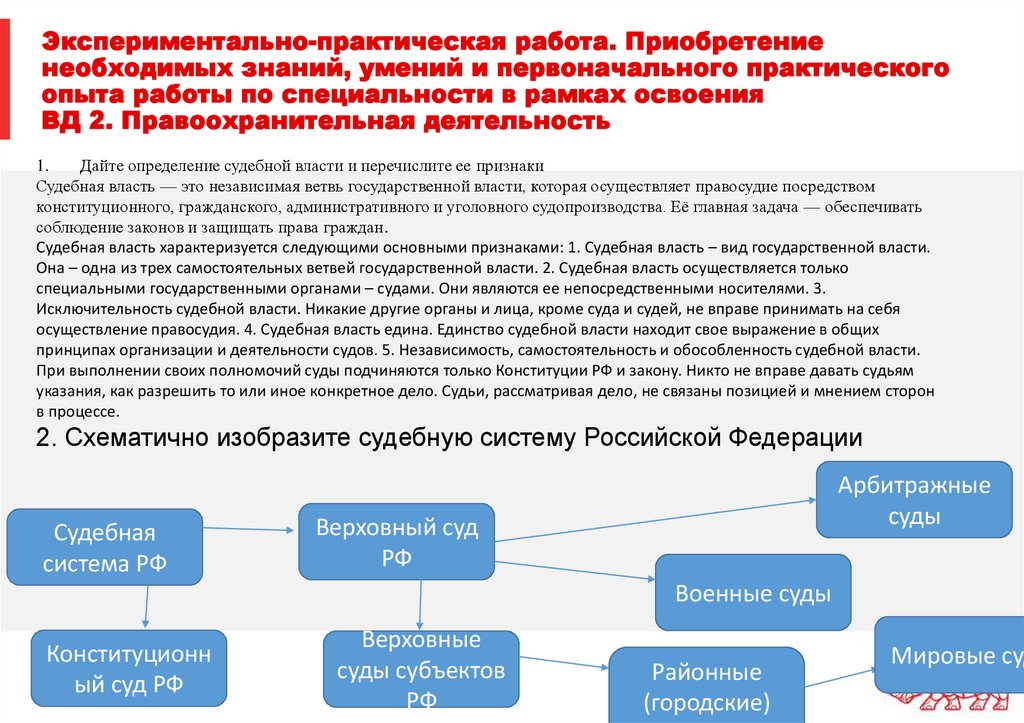 Экспериментально-практическая работа. Приобретение необходимых знаний, умений и первоначального практического опыта работы по