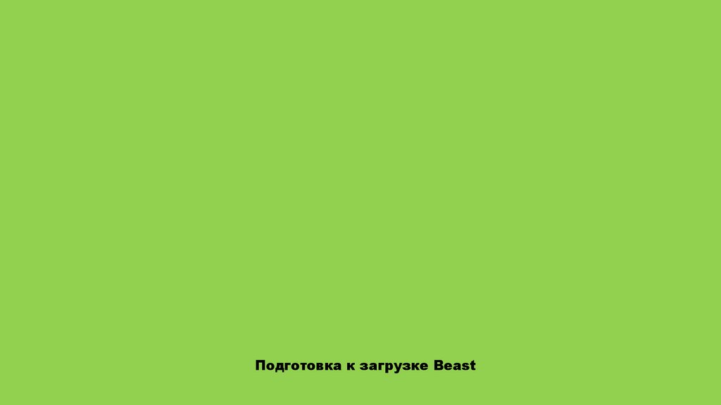 Подготовка к загрузке Beast