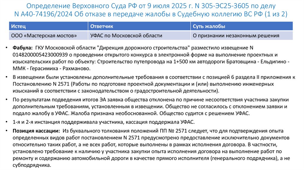 Определение Верховного Суда РФ от 9 июля 2025 г. N 305-ЭС25-3605 по делу N А40-74196/2024 Об отказе в передаче жалобы в