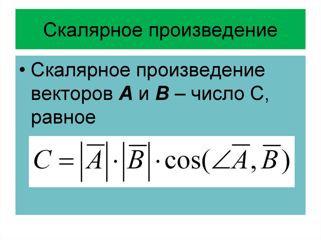 Скалярное произведение
