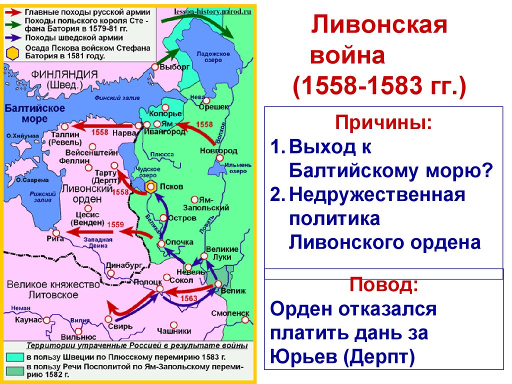 Ливонская война (1558-1583 гг.)