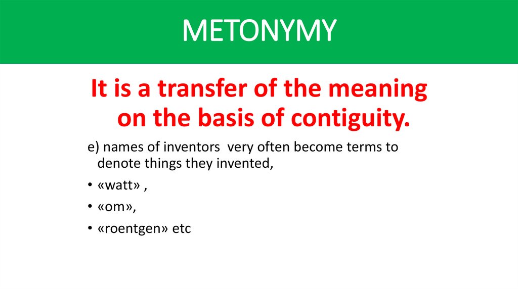 METONYMY