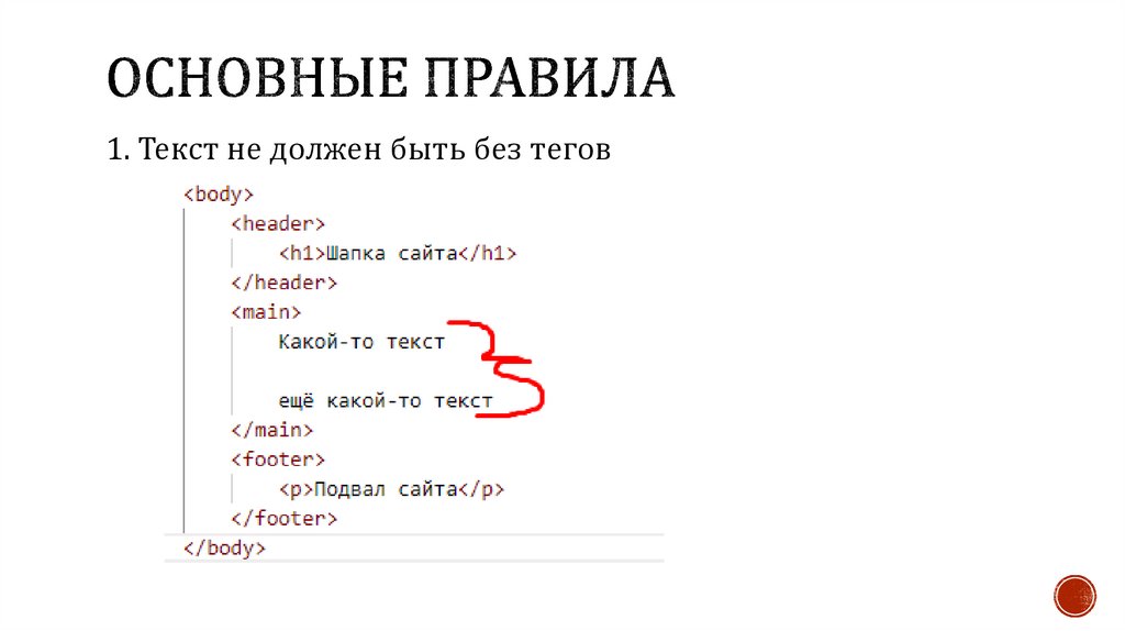 Основные правила