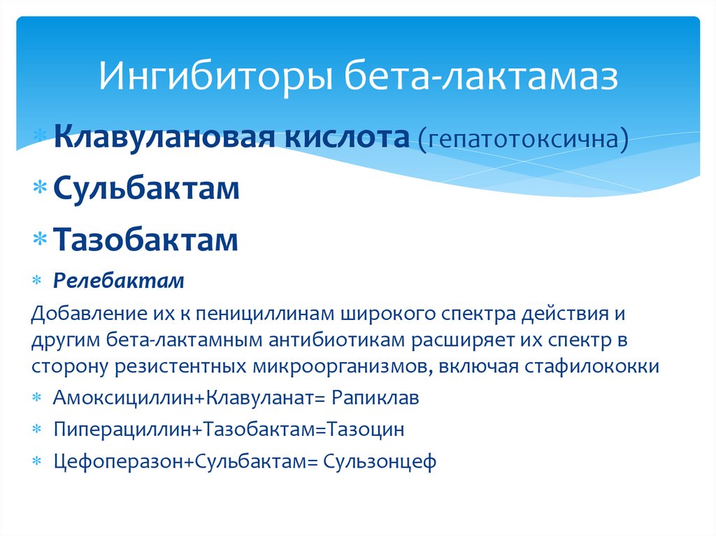 Ингибиторы бета-лактамаз