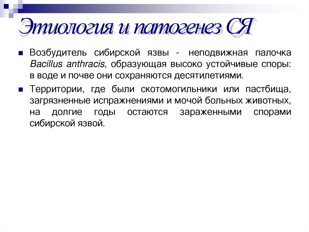 Этиология и патогенез СЯ