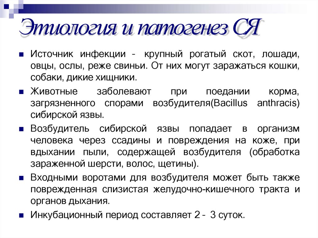 Этиология и патогенез СЯ