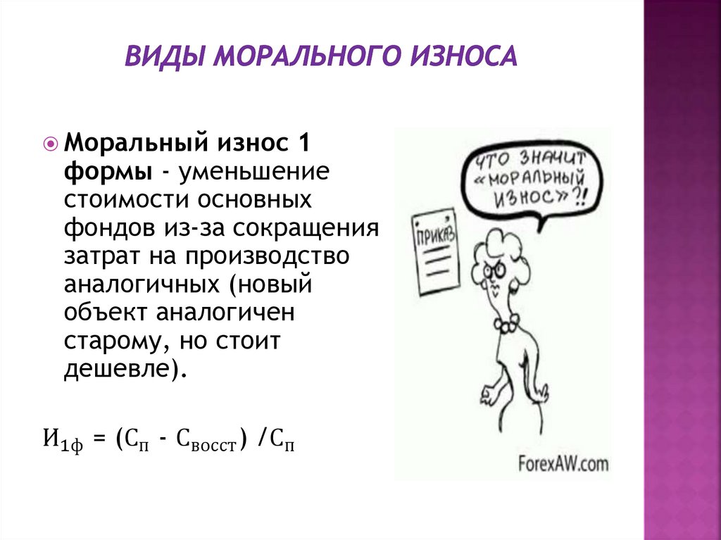 Виды морального износа