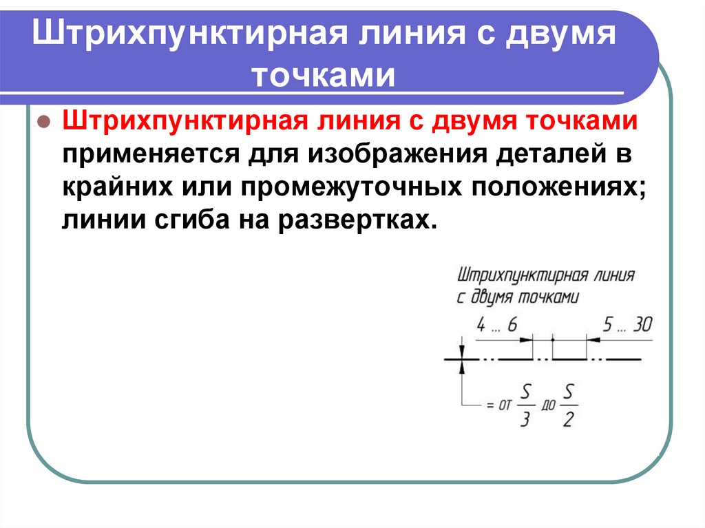 Штрихпунктирная линия с двумя точками