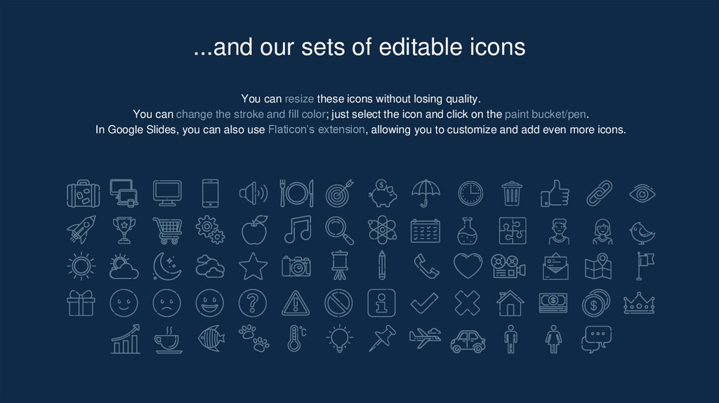 ...and our sets of editable icons