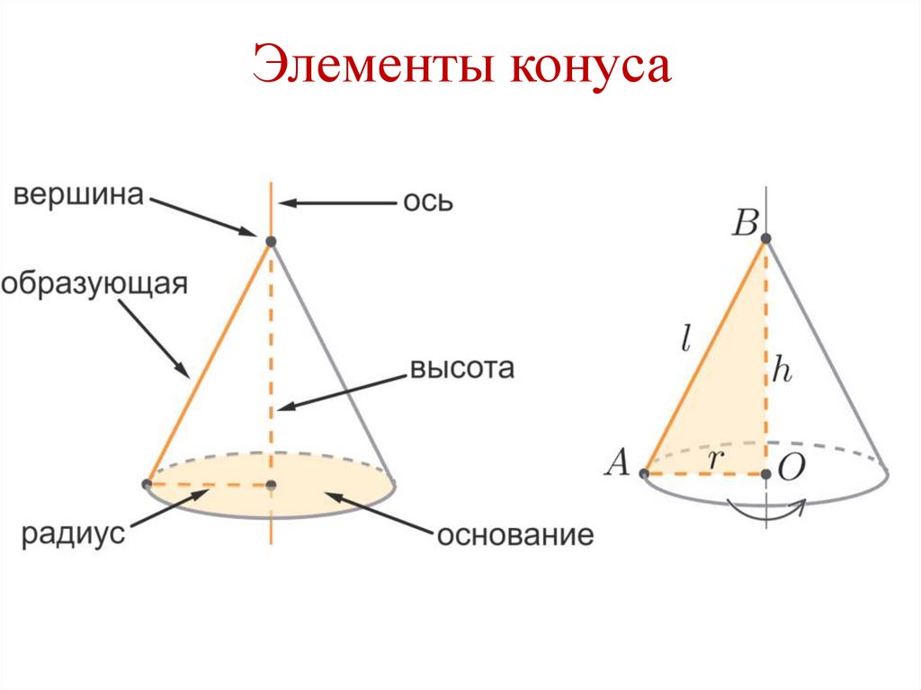 Элементы конуса