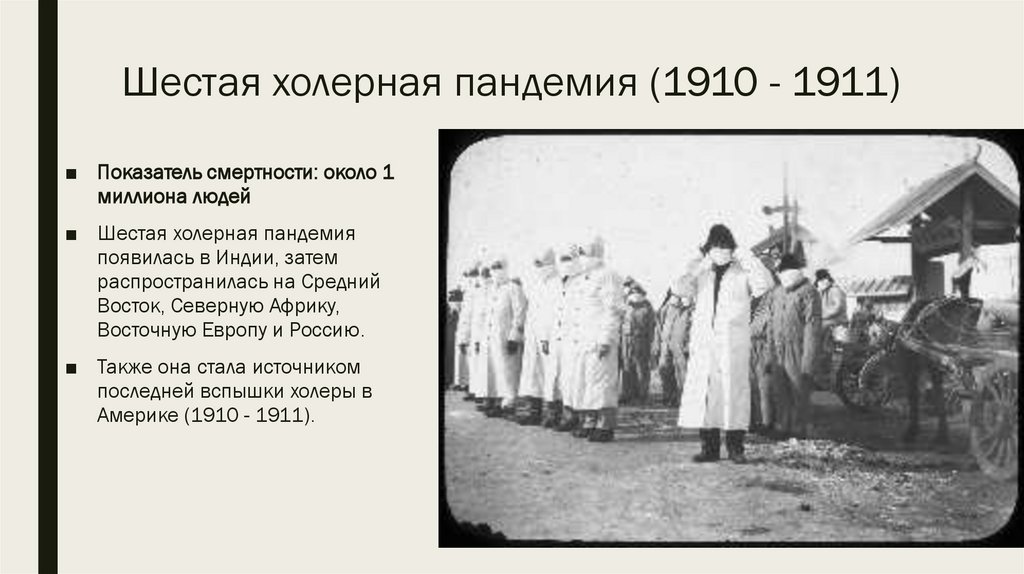 Шестая холерная пандемия (1910 - 1911)