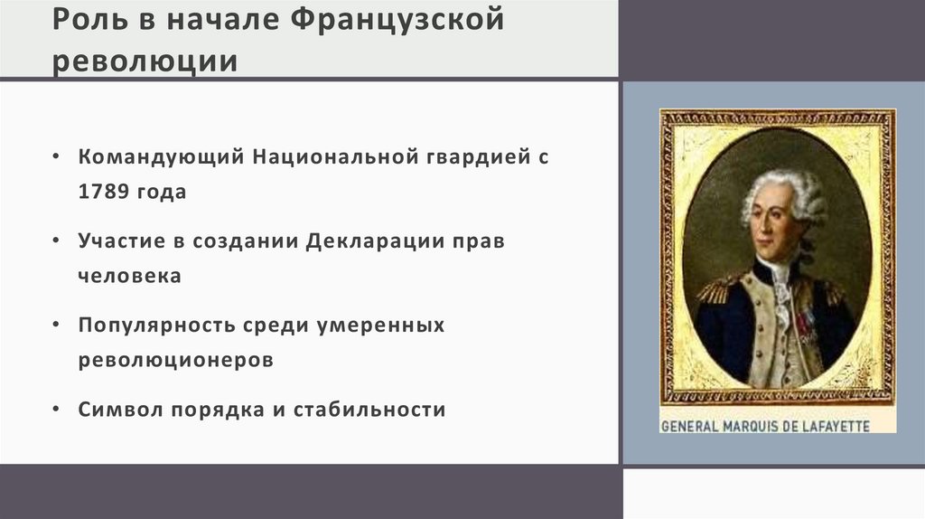 Роль в начале Французской революции