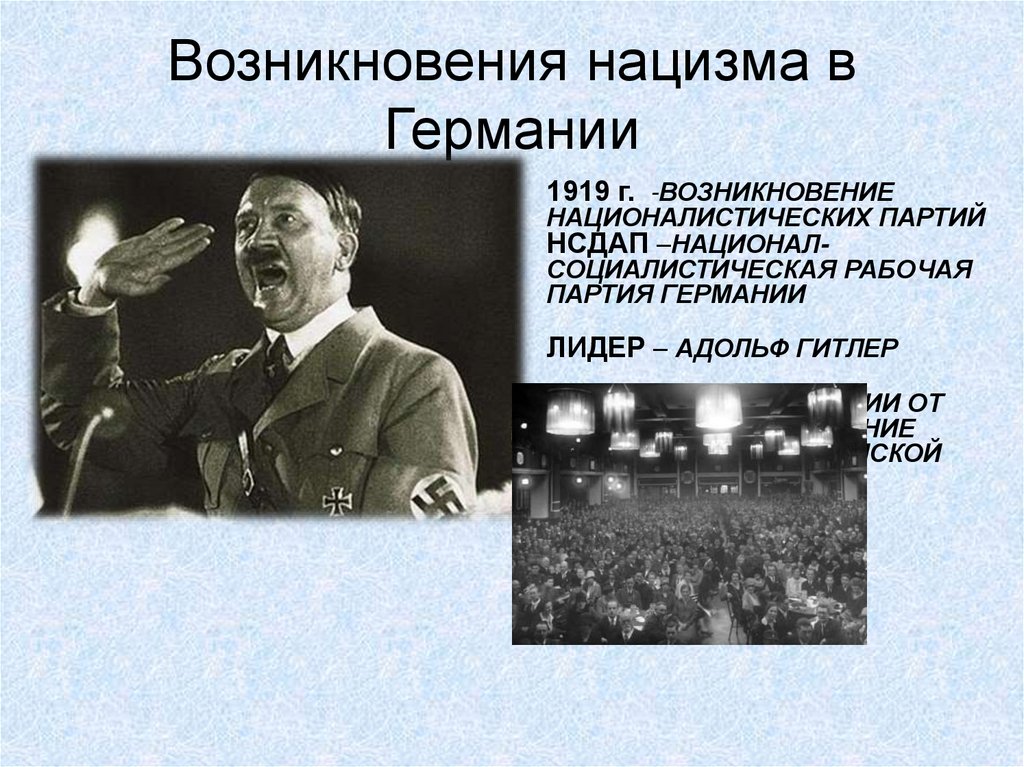 Возникновения нацизма в Германии