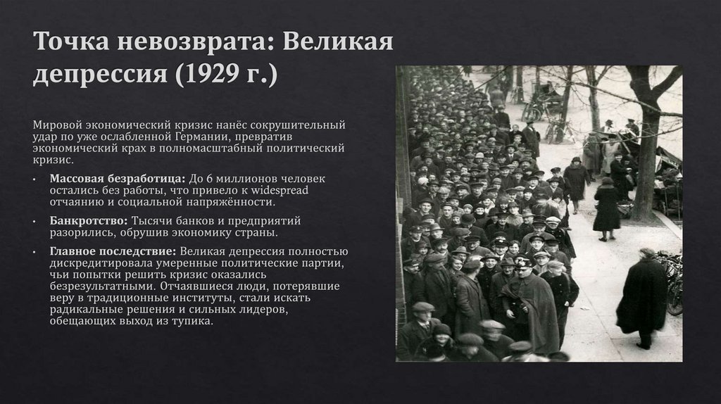 Точка невозврата: Великая депрессия (1929 г.)