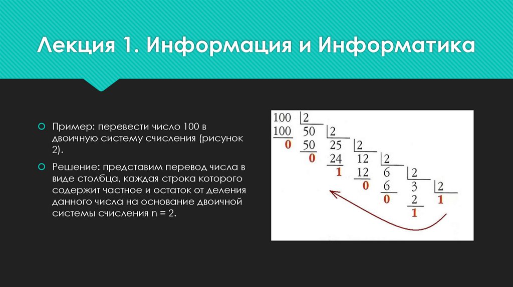 Лекция 1. Информация и Информатика