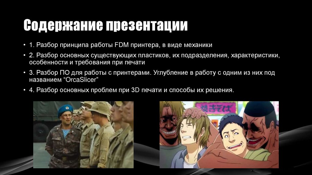 Содержание презентации