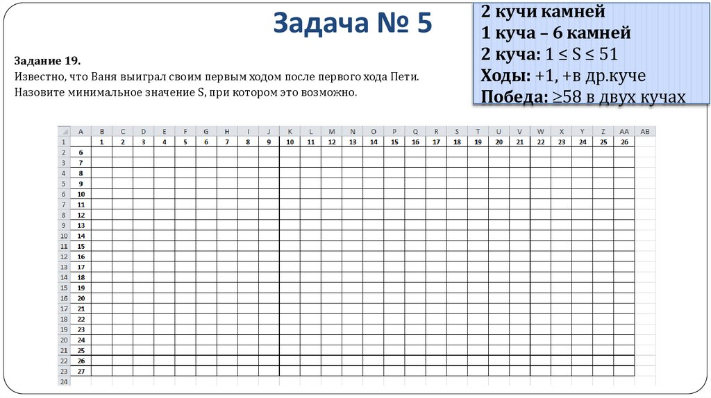 Задача № 5