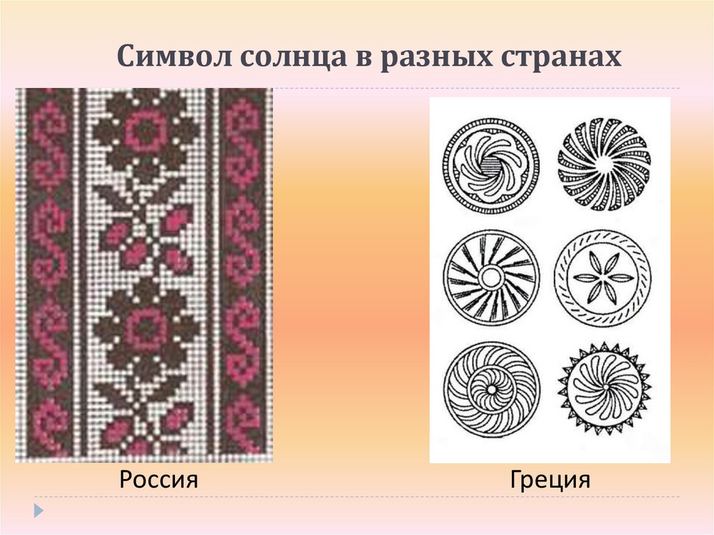 Символ солнца в разных странах