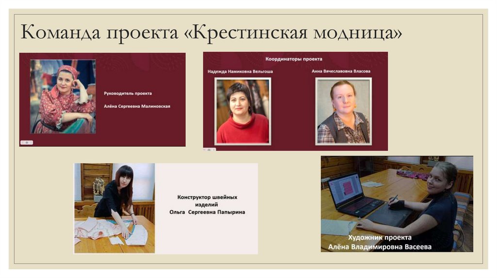 Команда проекта «Крестинская модница»