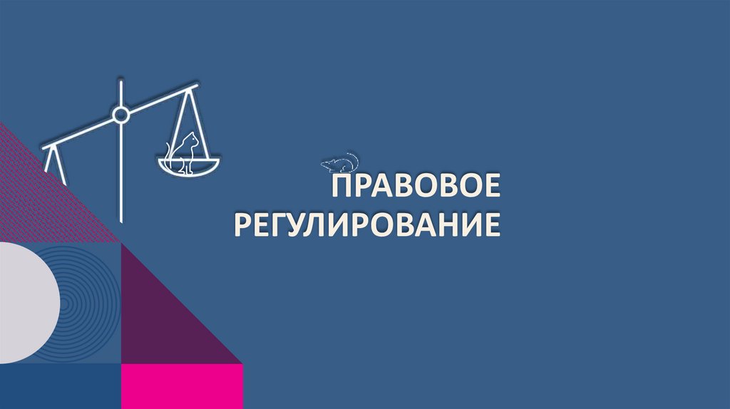 Правовое регулирование
