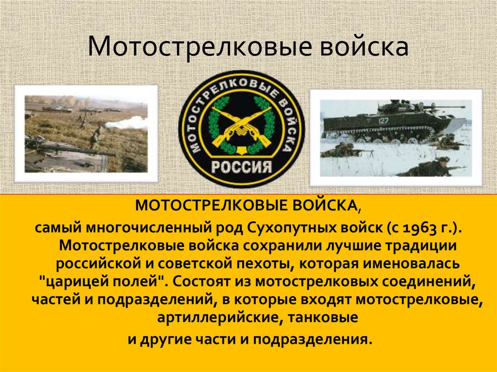 Мотострелковые войска