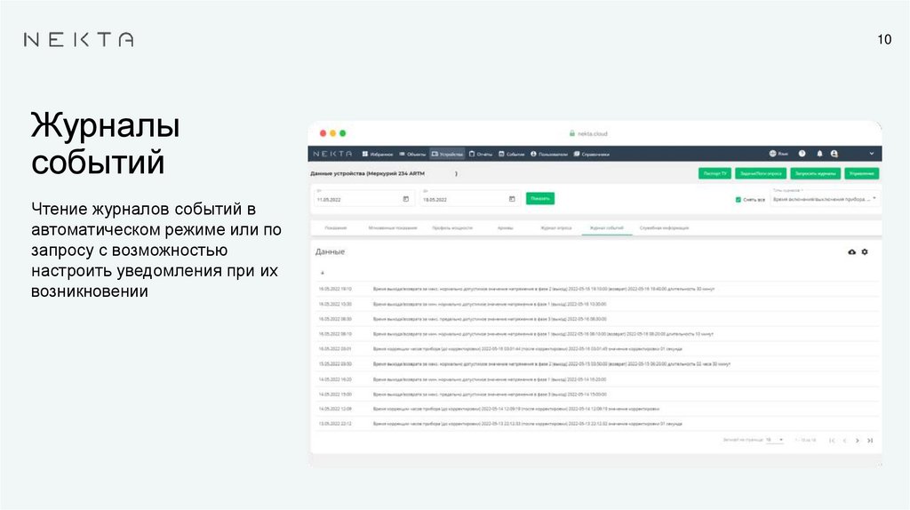Журналы событий
