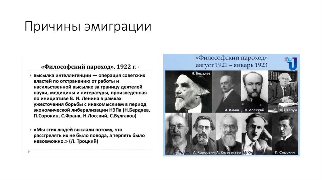 Причины эмиграции