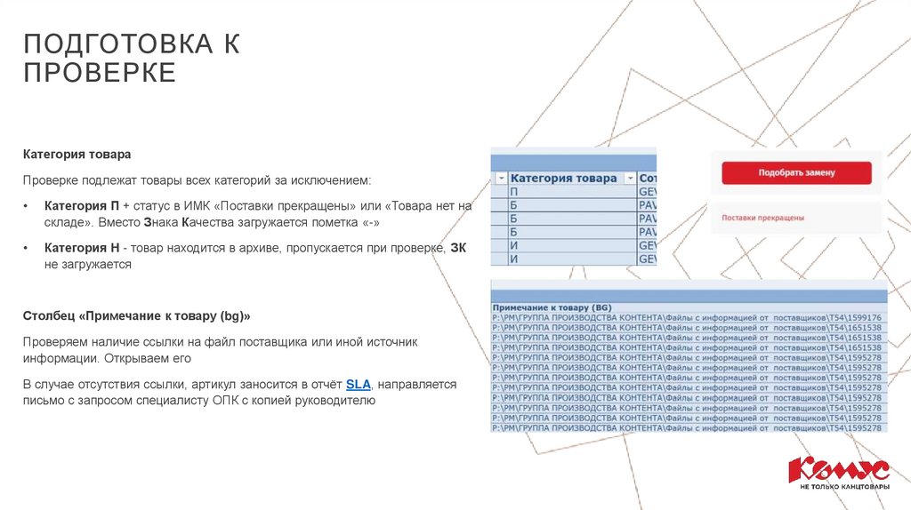 Подготовка к проверке