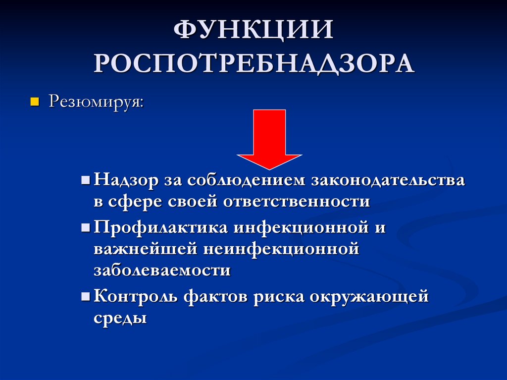 ФУНКЦИИ РОСПОТРЕБНАДЗОРА