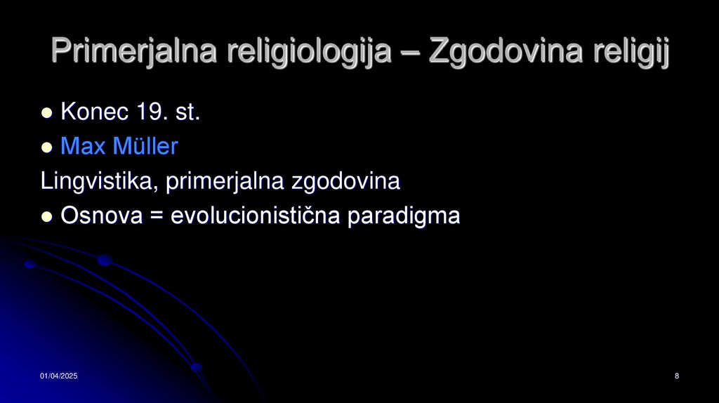 Primerjalna religiologija – Zgodovina religij