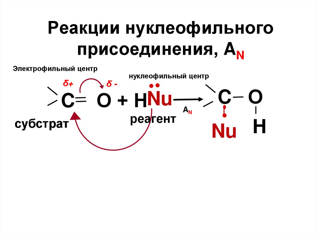 Реакции нуклеофильного присоединения, AN
