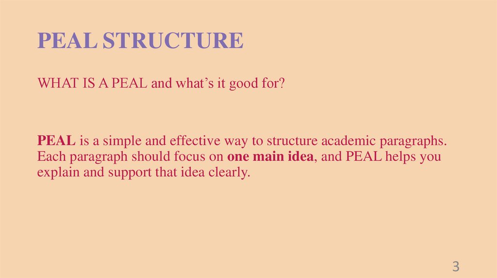 PEAL STRUCTURE