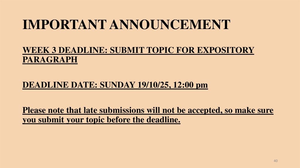 IMPORTANT ANNOUNCEMENT