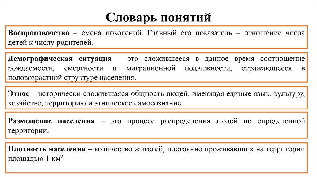 Словарь понятий