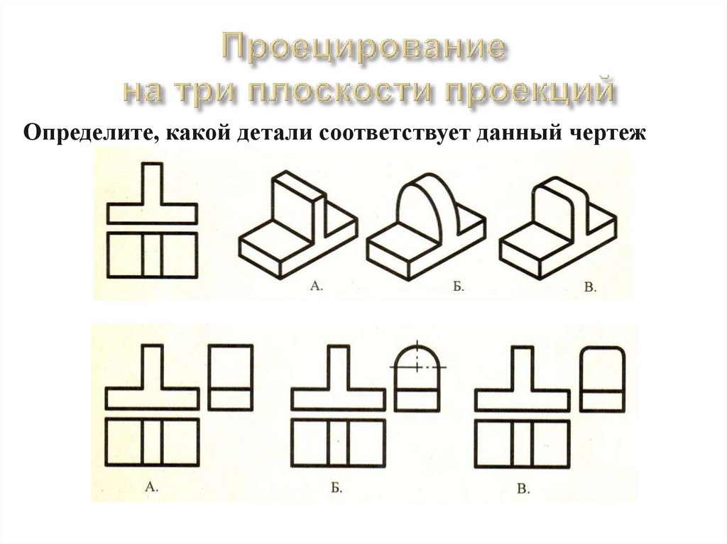 Проецирование на три плоскости проекций