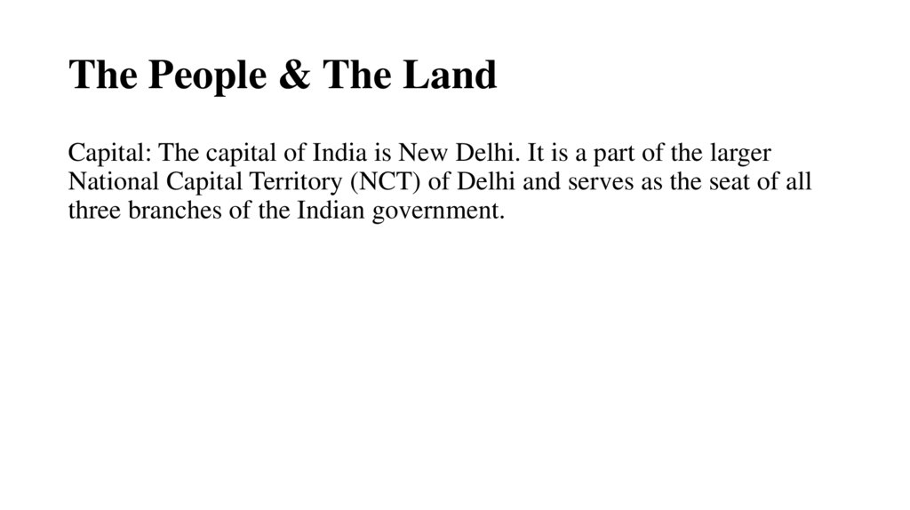 The People & The Land