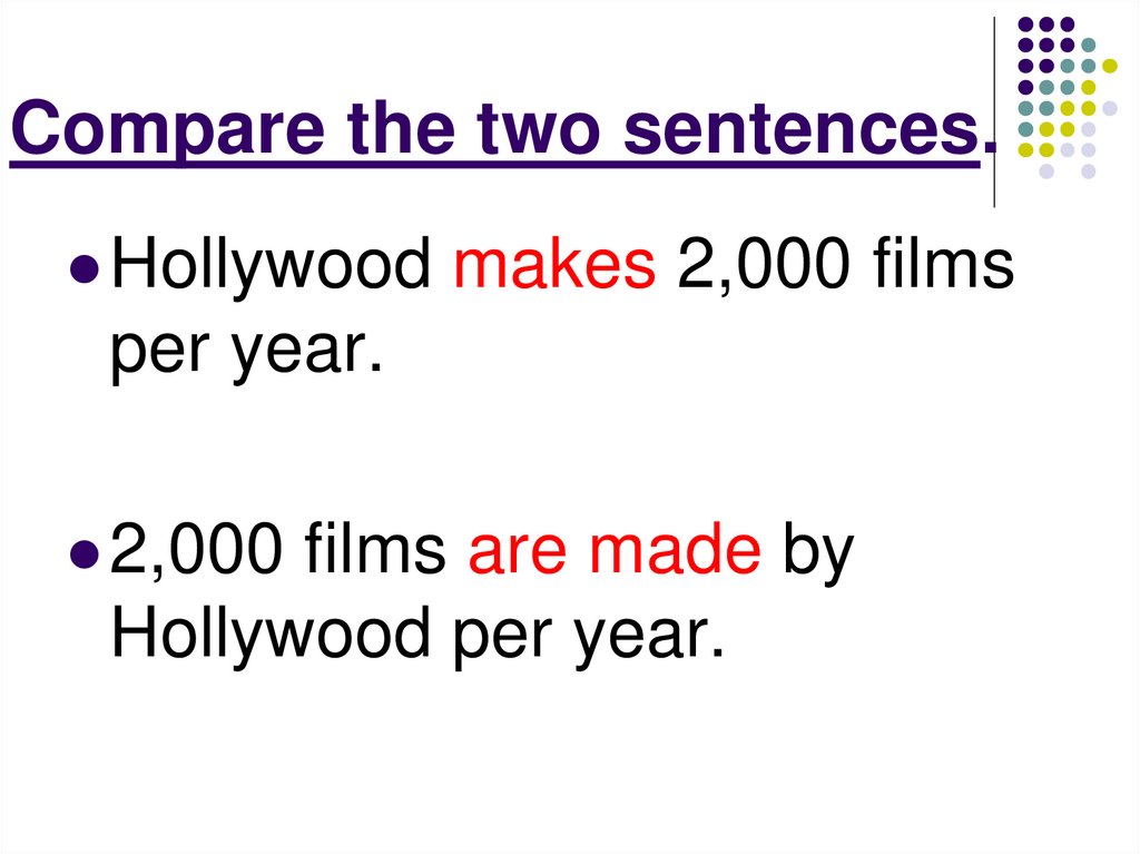 Compare the two sentences.