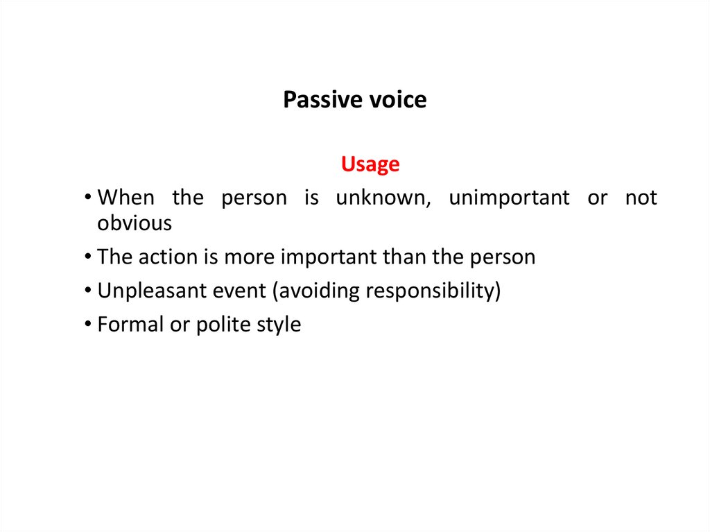 Passive voice