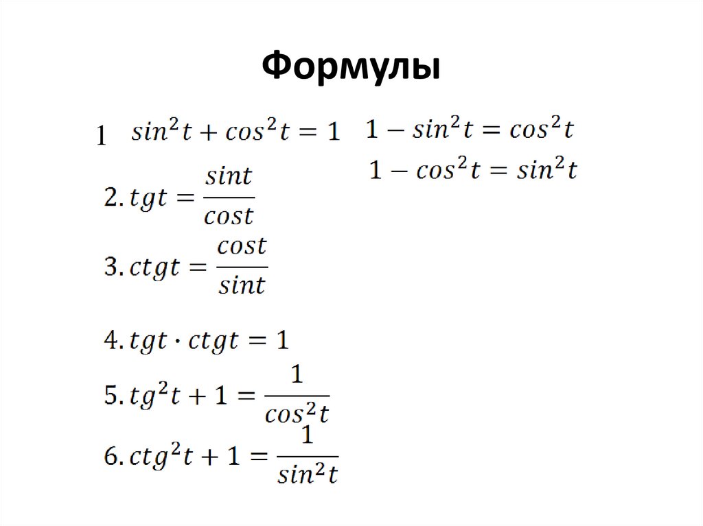 Формулы