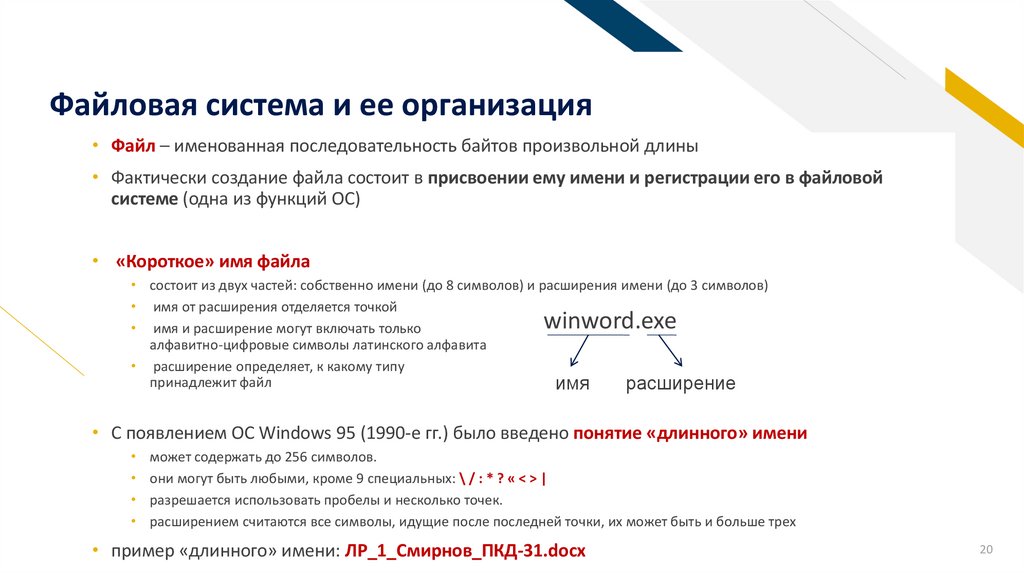 Файловая система и ее организация