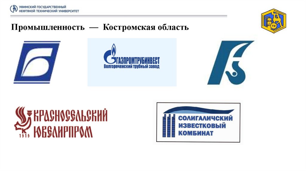 Промышленность — Костромская область