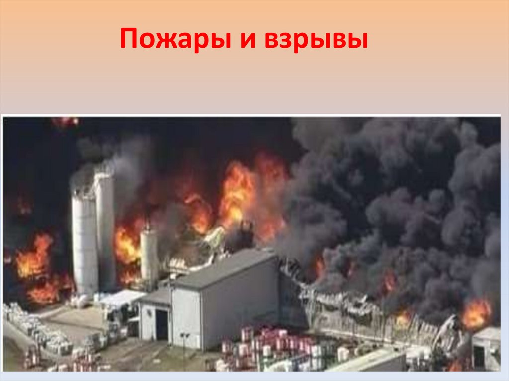 Пожары и взрывы