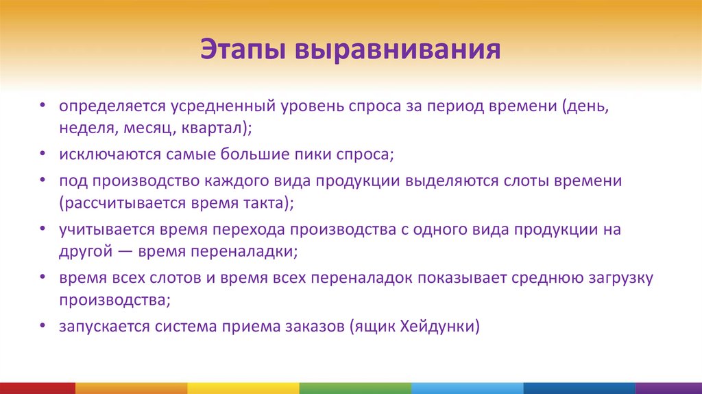 Этапы выравнивания