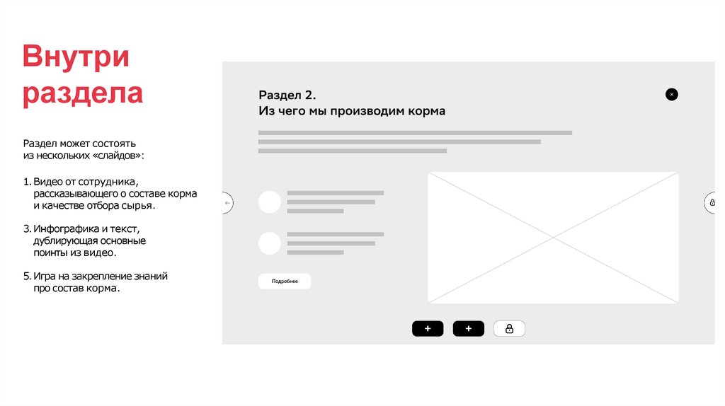 Внутри раздела