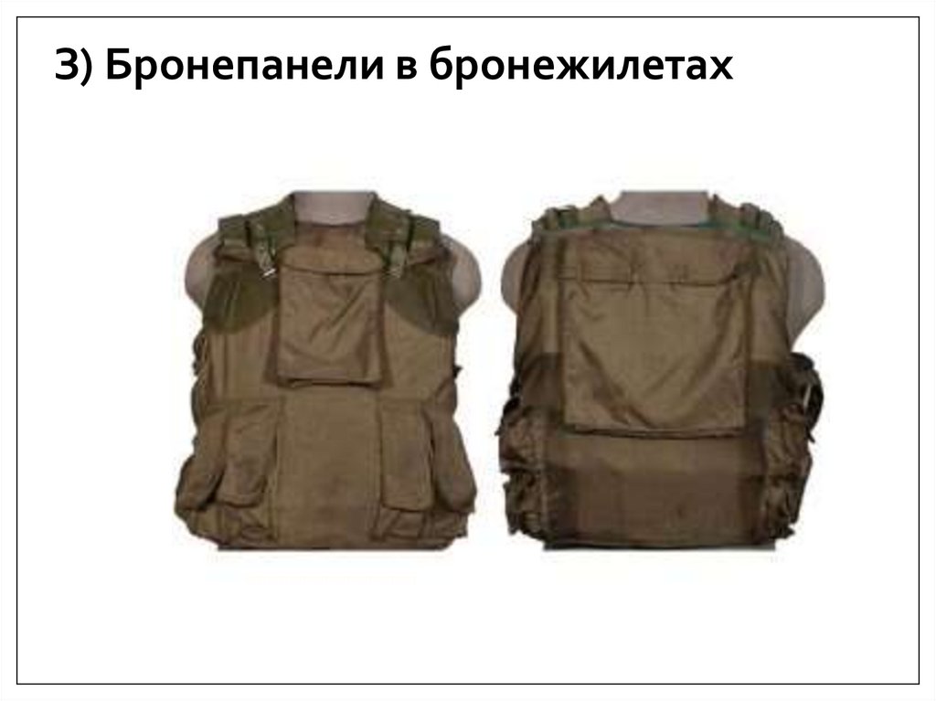 З) Бронепанели в бронежилетах