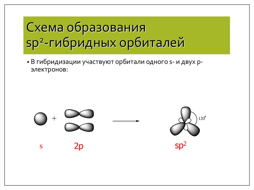 Схема образования sp2-гибридных орбиталей