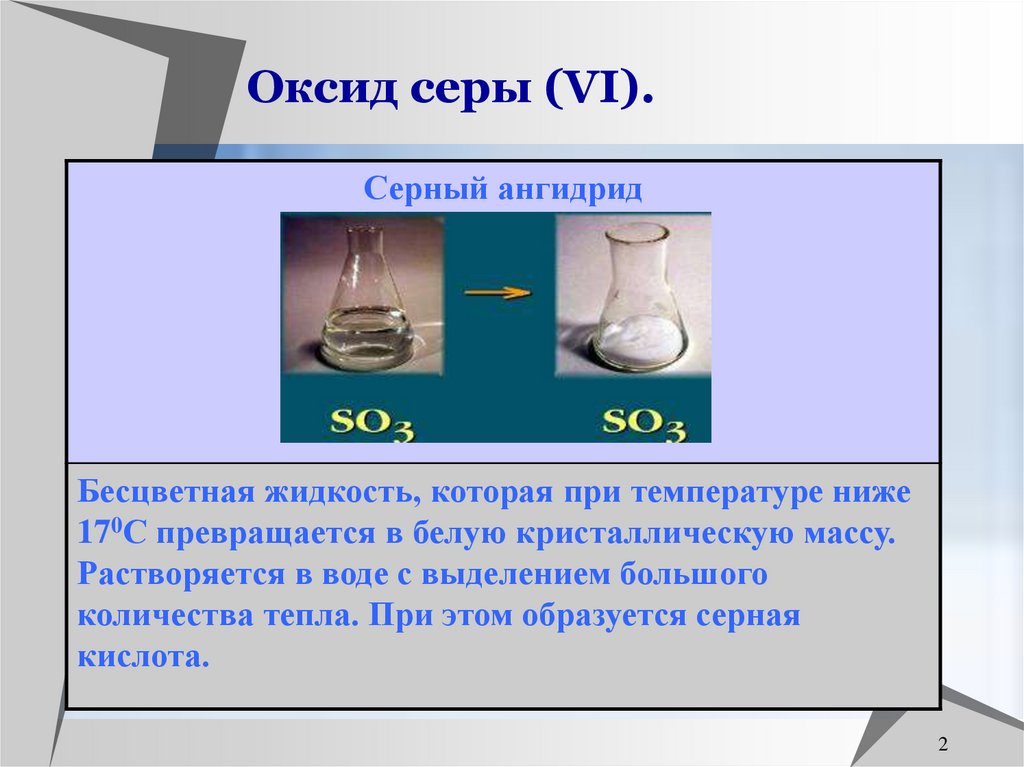 Оксид серы (VI).