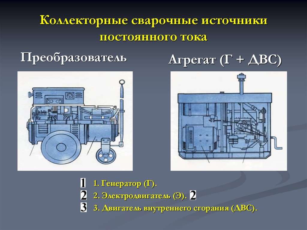 Коллекторные сварочные источники постоянного тока