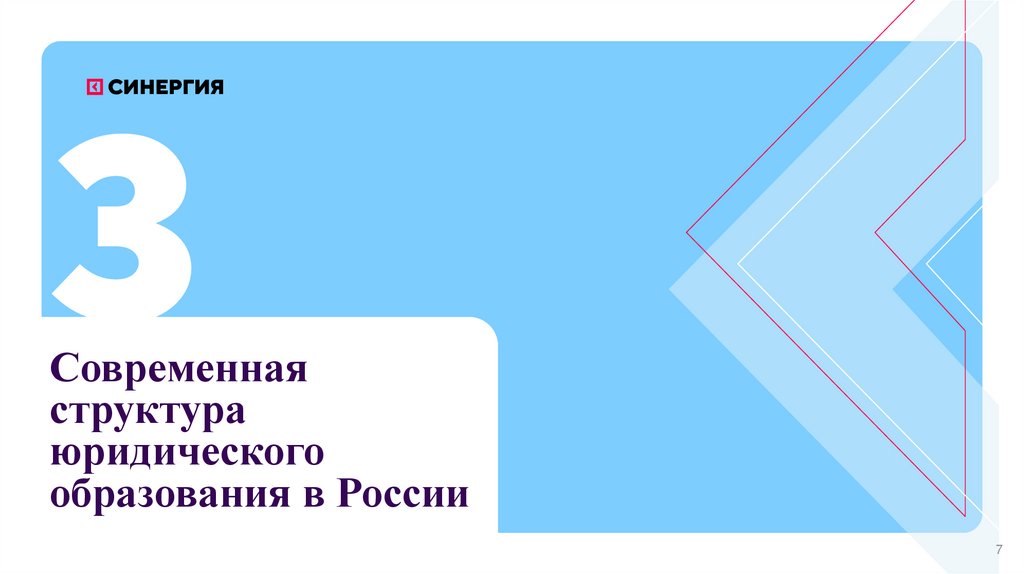 Современная структура юридического образования в России
