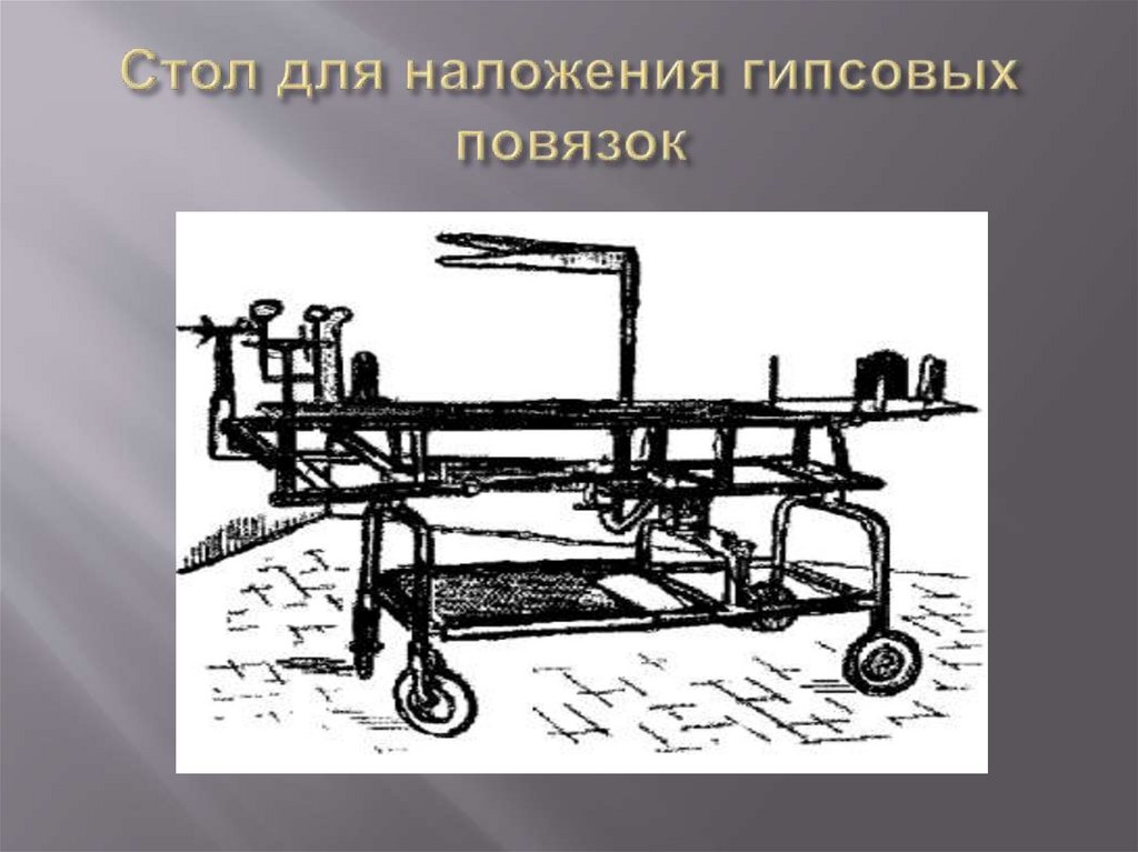 Стол для наложения гипсовых повязок